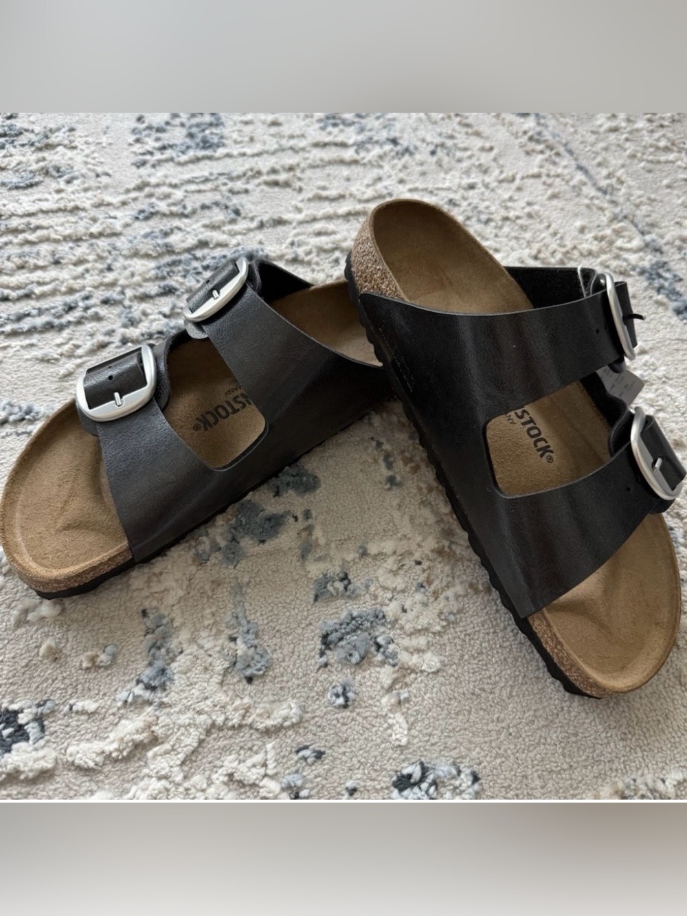 Birkenstock 💅 Arizona Big Buckle Graceful Licorice Black Sandals 6 7 8 9 10 - Picture 9 of 15